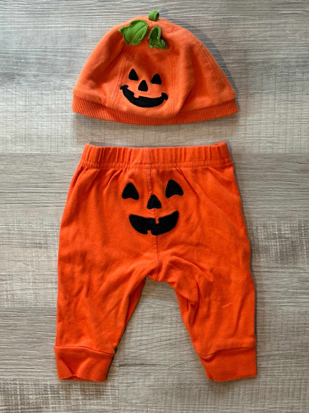 Pumpkin Jack O Lantern Baby Set - Hat & Pants - Halloween